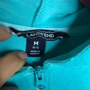 Lands' End Swim - Girls turquoise Lands End Terry zip swim cover up Lands' End Swim - Girls turquoise Lands End Terry zip swim cover up